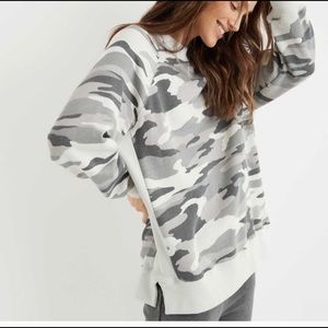 Aerie oversized camo sweatshirt